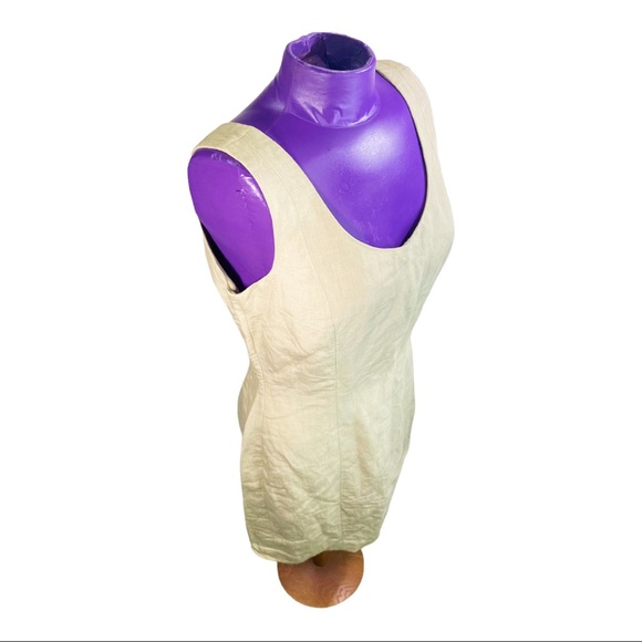 The Limited vintage khaki tank linen rayon mini dress - Picture 3 of 8